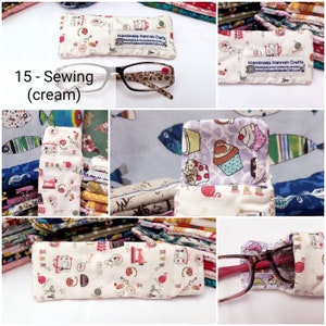 100% Cotton Glasses Case variety of designs / prints available to choose from image 7