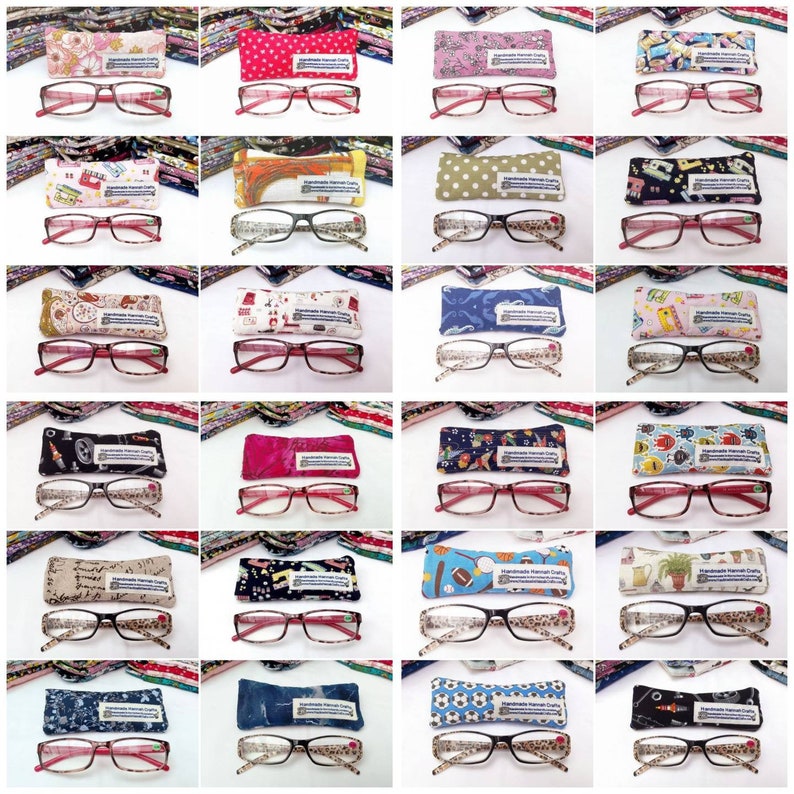 100% Cotton Glasses Case variety of designs / prints available to choose from image 1