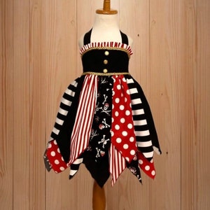 Pirate dress, Pirate, girls Pirate dress. Pirate costume, pirate dress. Stripe pirate dress, Ren fair dress. pirate night. cruise wear.
