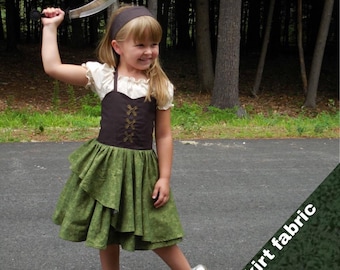 Pirate dress , Pirate Fairy dress, girls Pirate dress . Pirate fairy costume ,renaissance pirate dress