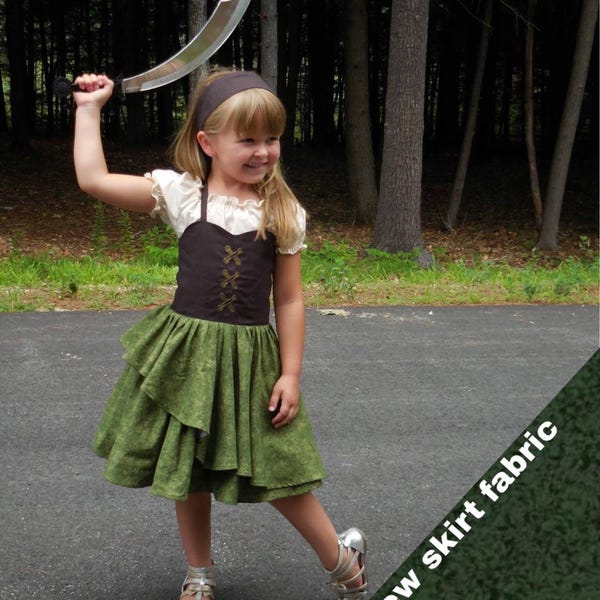 Pirate dress , Pirate Fairy dress, girls Pirate dress . Pirate fairy costume ,renaissance pirate dress