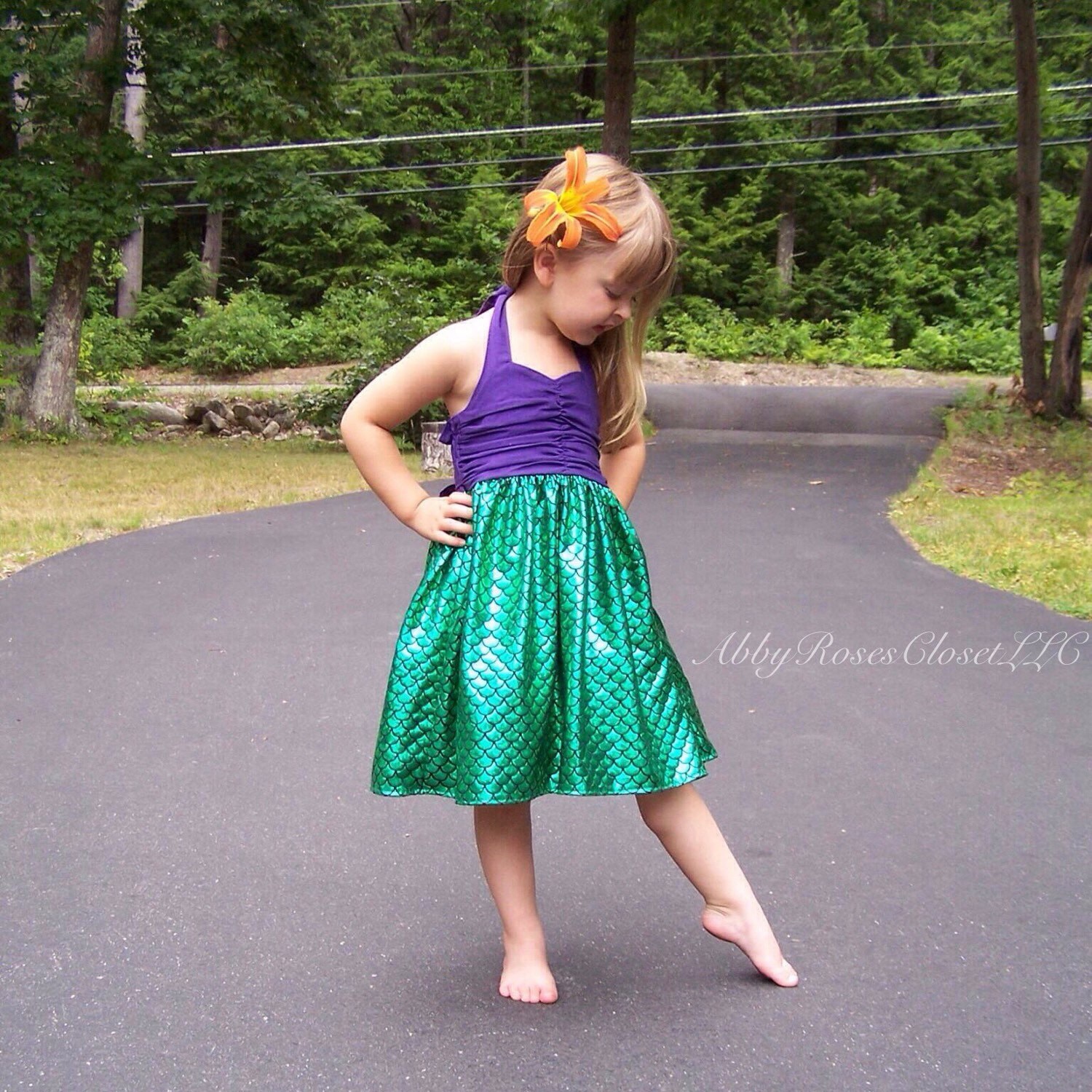 Under the sea dress , Mermaid dress,little mermaid dress, girls merma…