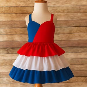 Fourth of July dress ,4th of July Dress, Patriotic dress red, white and blue dress, Patriotic outfit