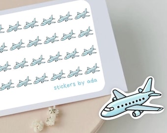 Mini plane stickers to use in a daily planner, bullet journal, calendar or agenda