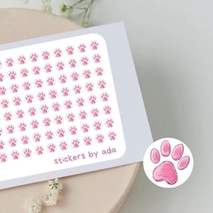 Stickers micro pattes d'animal de compagnie : stickers pour agenda colorés