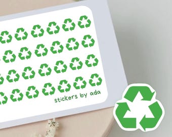 Mini Recycling Icon Stickers: Planner, Journal, Scrapbook