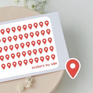 Mini location stickers to use in a daily planner, bullet journal, calendar or agenda