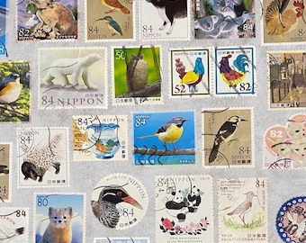15 sellos postales japoneses usados con animales — Sellos postales JPN antiguos y nuevos para manualidades y coleccionismo, NIPPON