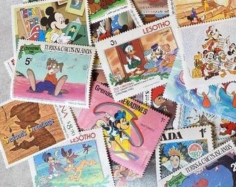 Vintage Disney-frimärken – Inga dubbletter