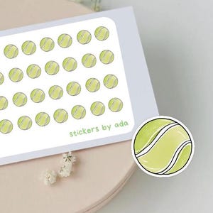 Mini Tennis Ball Stickers: Planner & Journal Stickers