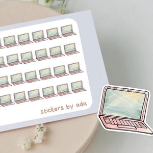 Autocollants pour mini ordinateur portable : agenda, journal, calendrier