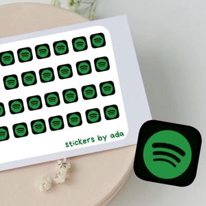 Mini music streaming Icon Stickers: Planner, Journal, Scrapbook
