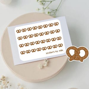 Mini Brezel Sticker zur Verwendung im Tagesplaner, Bullet Journal, Kalender oder Agenda