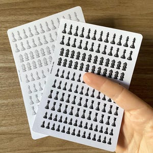 Chess Stickers: 248 Mini Pieces for Planners & Tournaments - Etsy