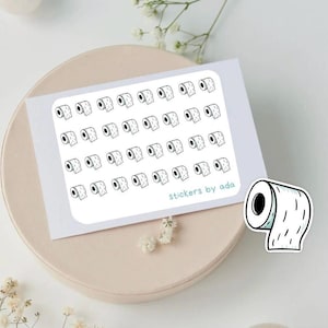 Mini-toiletpapierstickers voor in een dagelijkse planner, bullet journal, kalender of agenda