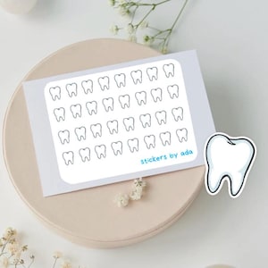 Stickers mini-dents à utiliser dans un agenda, un bullet journal, un calendrier ou un agenda