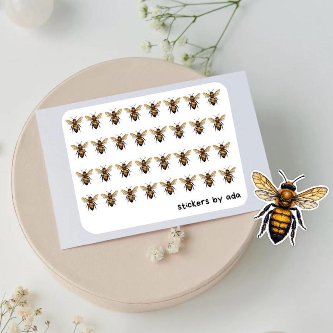 Mini Bee Stickers to Use in a Daily Planner, Bullet Journal, Calendar ...
