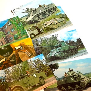 Vintage Military Postcard Lot: Unused Ephemera, Set of 7