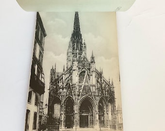 Vintage Rouen Postcard Booklet: 1920s French Souvenir Ephemera