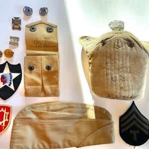 Vintage WWII US Army 2nd Infantry Division Militaria Lot