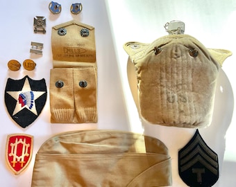 Vintage WWII US Army 2nd Infantry Division Militaria Lot