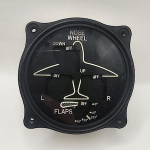 Original 1943 General Electric landningsställsklaffindikator för B24 B29 bombplanscockpitinstrument