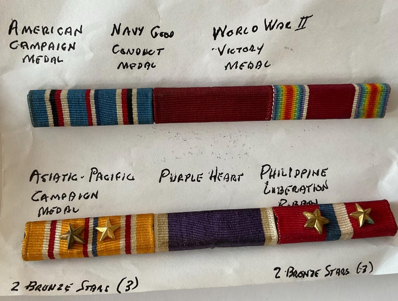 Historic Heroism: WWII U.S. Military Ribbon Bar Lot With Distinguished ...