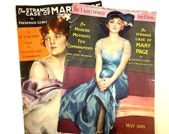 Lotto di riviste d'epoca - The Ladies' World, maggio 1916 - Collegamento a film muti