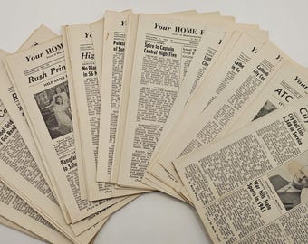 Massive Collection of 45 Vintage WWII Your Home Front News Newsletters Full Year 1944 Manchester New Hampshire Militaria Bulk Lot