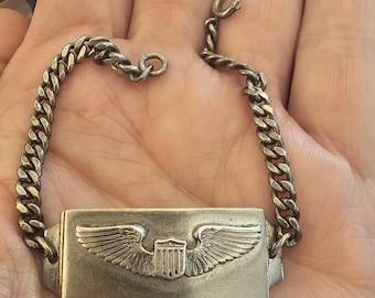 WW 2 Identified Silver ID Bracelet Albert L. Scott Army Air Force