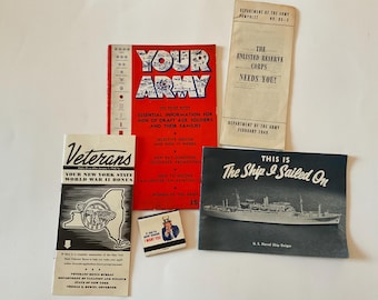 A Time Capsule of Duty: WWII Era Military Pamphlet & Ephemera Collection (1940s)
