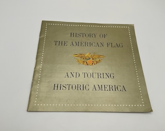 Original 1959 Texaco History of the American Flag and Touring Historic America Booklet Vintage Gas Oil Petroliana Advertising 49 Star Flag
