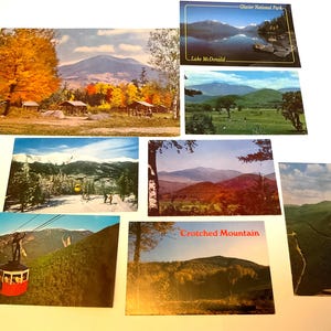 Collezione di cartoline vintage di montagna: materiale effimero di viaggi nel mondo per scrapbooking