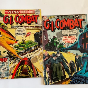 G.I. Combat Comic Lot: Haunted Tank, Joe Kubert Art - Silver & Bronze Age