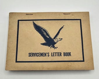 Vintage WWII Servicemen's Letter Book Unused Fold and Mail Lettersheet Pad Shipmark Co Boston