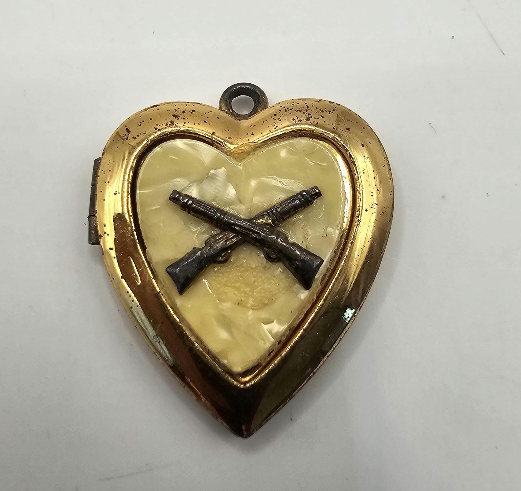 40's ARMY 陸軍歩兵隊 ビンテージスウィートハート シルバー ネックレス