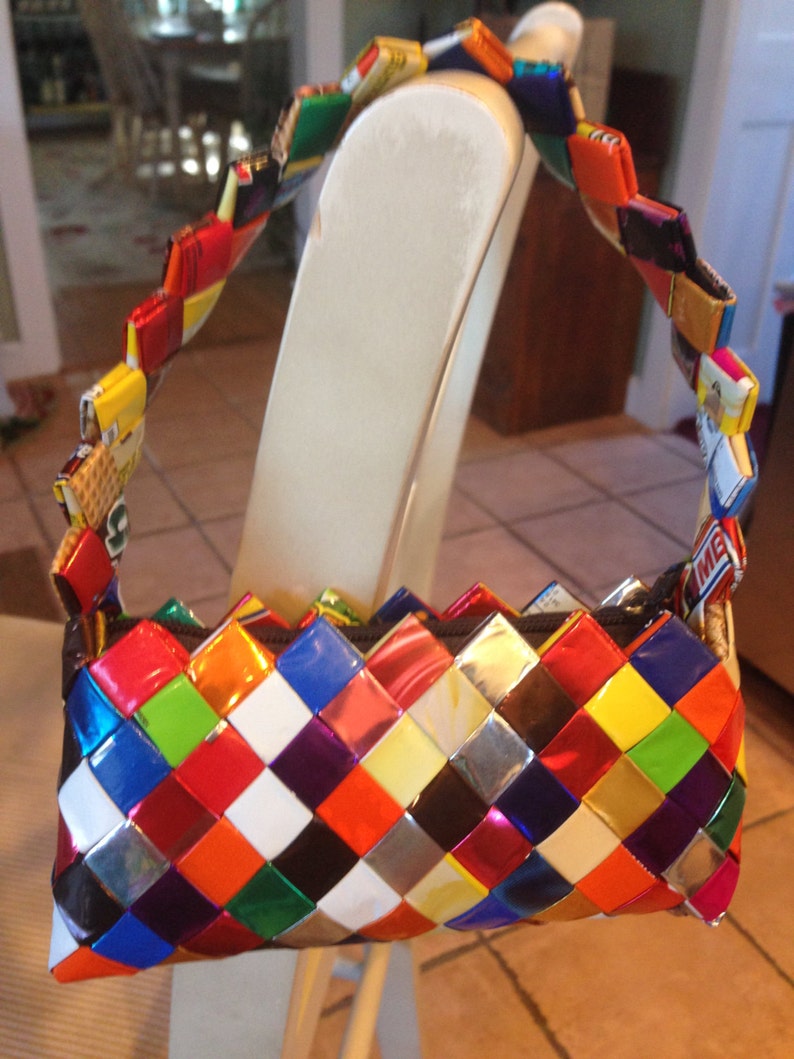 Handmade Purse made from Candy Wrappers