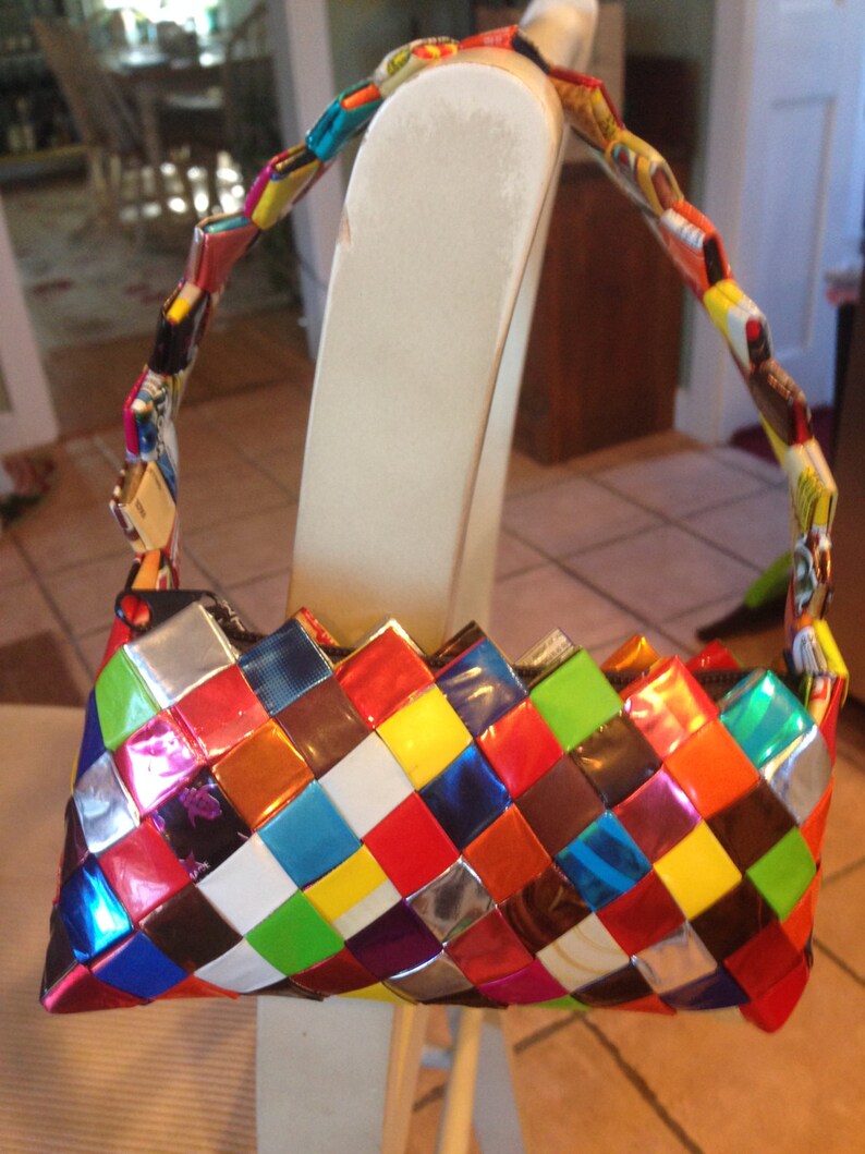 Handmade Purse made from Candy Wrappers