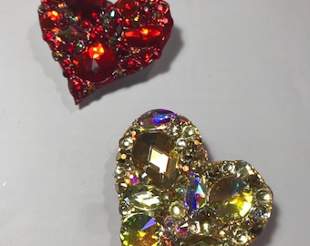 Heart shaped brooch, hair pin