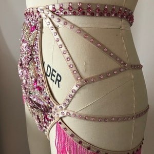 Art Deco Style Panty Pink Embelishement Shimmy Belts - Etsy