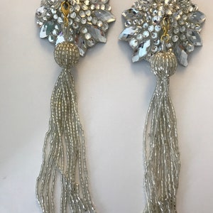 Crystal pasties with silver tassel image 5