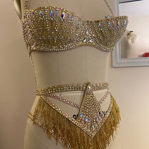 Showgirl panty and demi bra set