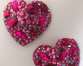 Fuchsia heart shaped pasties