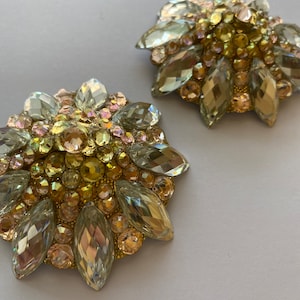 Champagne e pesca chiaro con Swarovski