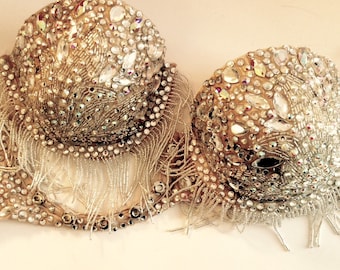 Burlesque tear away cups bra
