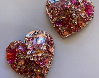 Pink heart shaped pasties