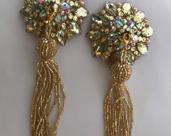 Gold pasties with tassel