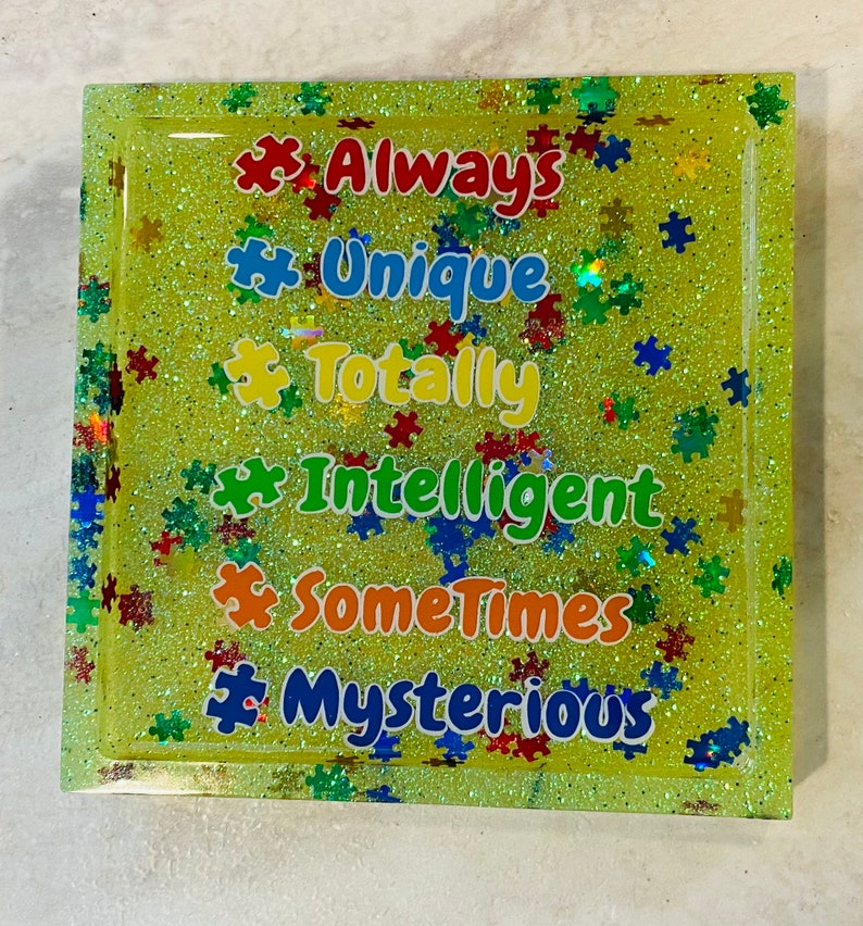 Trinket/soap dish Autism awareness image 1