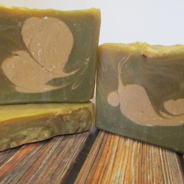 Pear soap, green soap, great smelling soap, pretty soap,guy soap,big bar soap,swirly soap, hostess gift,gift for men,etsygifts