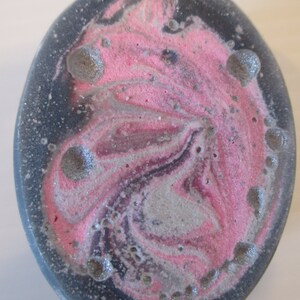 galaxy soap, space soap, swirly soap, black and pink soap, handmade soap, soapmaking